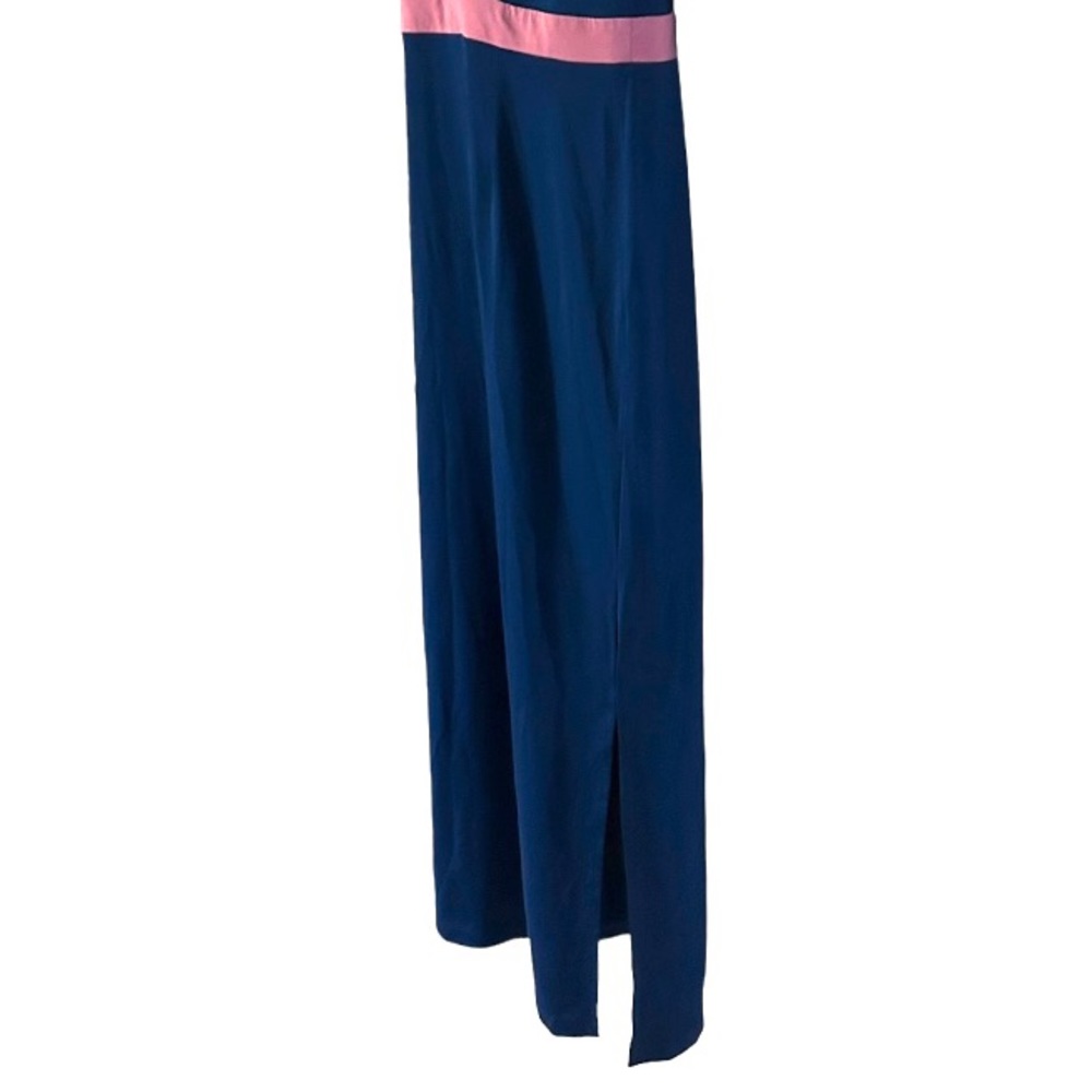 ❣️Ainsley Jersey Knit Navy Stretch Maxi Office Career Casual Stretchy Blue Dress - Picture 11 of 15